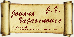 Jovana Vujasinović vizit kartica
